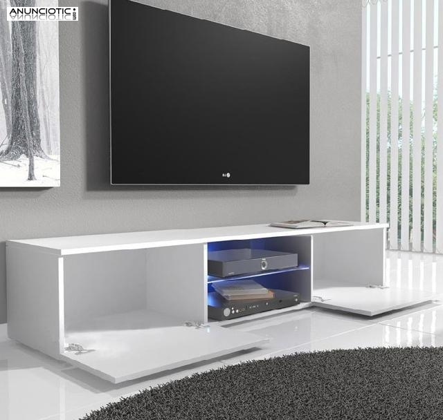 Mueble TV modelo Samoa en blanco con LED
