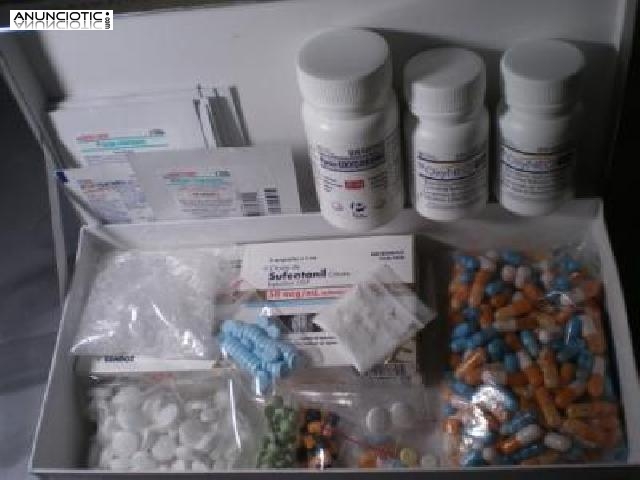-Metilfenidato -Codeina -Alprazolam -Trankimazin  -Nembutal -Red,.