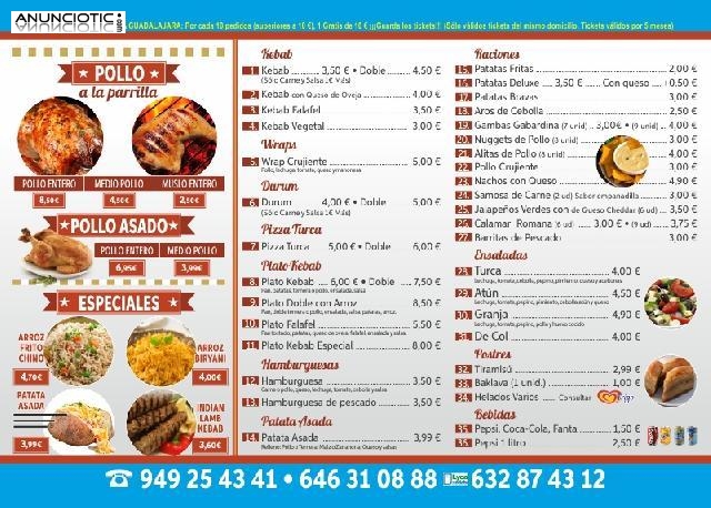 Arroz biryani, kebab, pizza turca aquí.