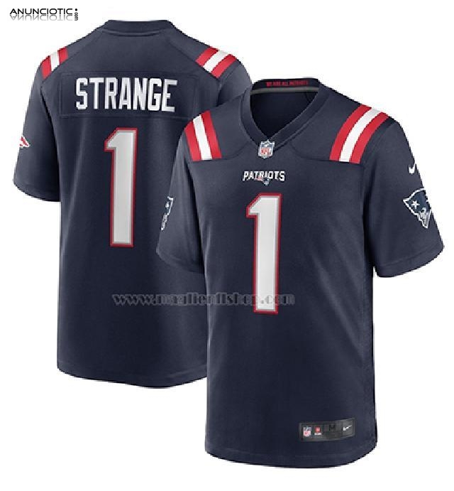 Camiseta NFL Game New England Patriots Cole Strange 2022 NFL Draft Pick Azu