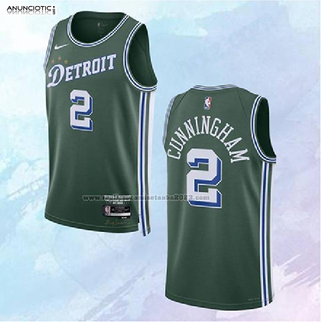 NO 2 Cade Cunningham Camiseta Detroit Pistons Ciudad Verde 2022-23