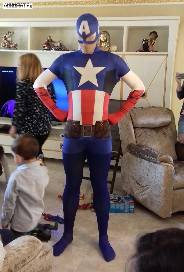 Fiestas infantiles superheroes Spiderman Capitán América