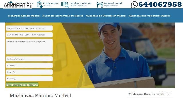 Mudanzas Economicas en Madrid Capital