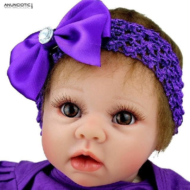 Violeta: muñeca reborn vinilo siliconado 55cm