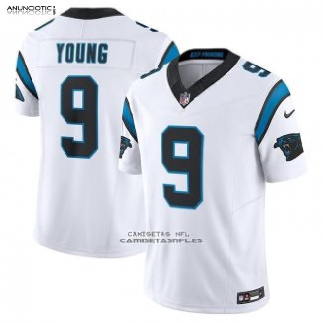 Camiseta NFL Limited Carolina Panthers Bryce Young Vapor F.U.S.E. Blanco
