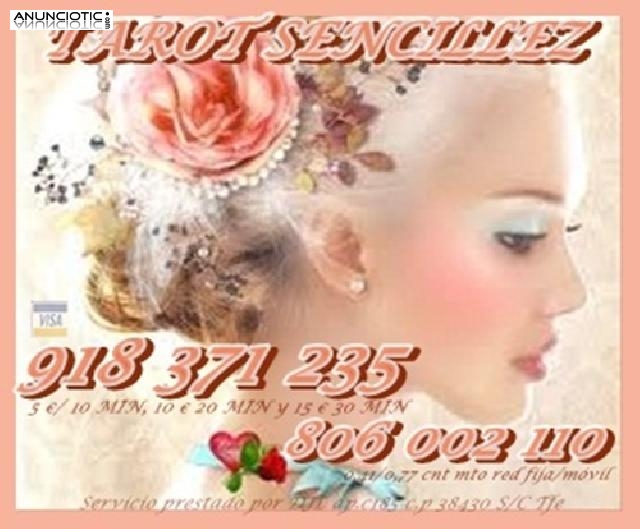 Oferta tarot visa 5� 15 min sencillez espa&ntilde;ol   918 371 235 on line. Tarot 