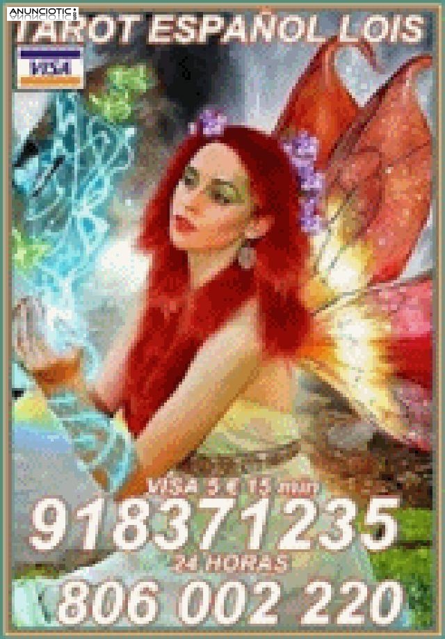 Tarot economico Lois Visa 918 371 235 desde 5� 15mtos, las 24 horas a tu di