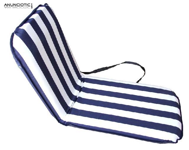 Asiento extra cl&aacute;sico a rayas azul y blanco