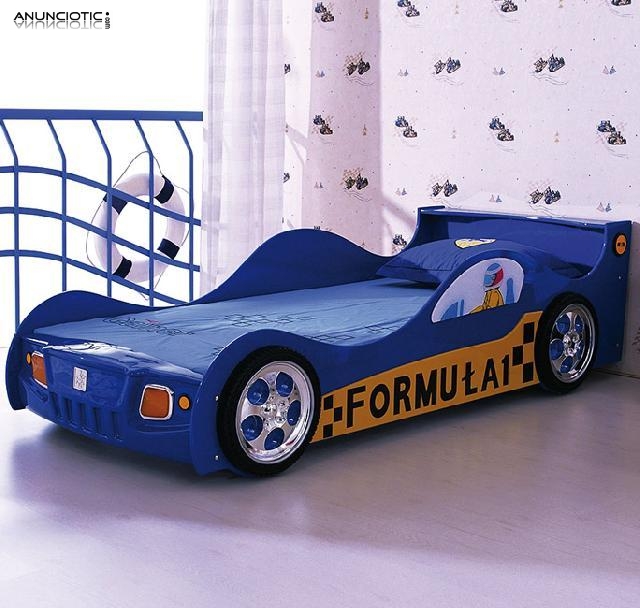 COCHE-CAMA FURIA DE F&Oacute;RMULA UNO EN AZUL