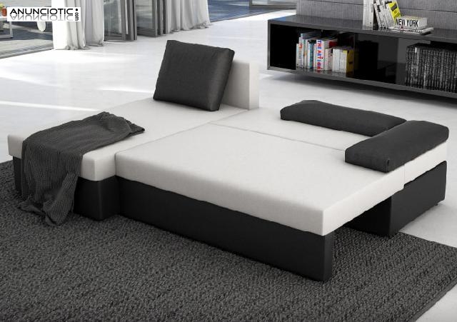 Sof&aacute; cama frack chaise longue a la dech o izq