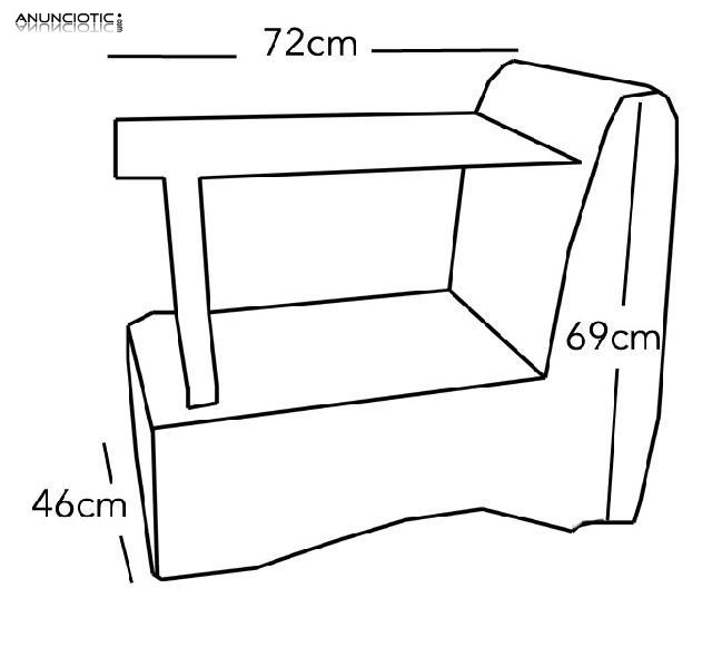 MESITA DE NOCHE DE DISE&Ntilde;O TOLEDO BLANCO