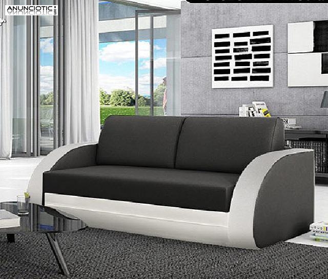 Sof&aacute; cama nasel blanco con negro