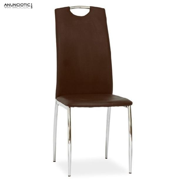 Silla de comedor Milena color marr&oacute;n