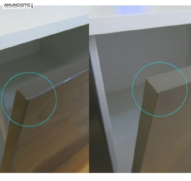 Mueble de sal&oacute;n Claudia wengu&eacute; y negro