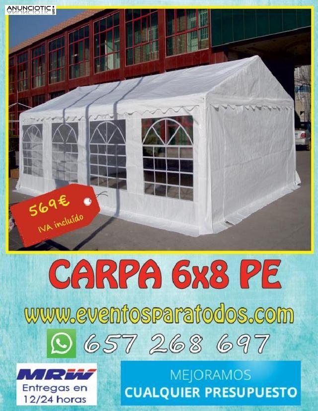 Vendo carpas econ&oacute;micas 8x6 pe