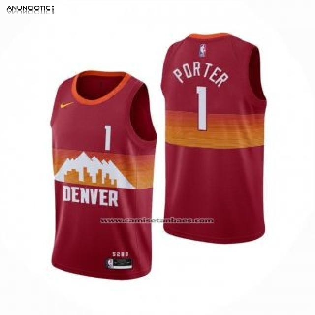 Camiseta Denver Nuggets Michael Porter Ciudad 2020-21 Rojo