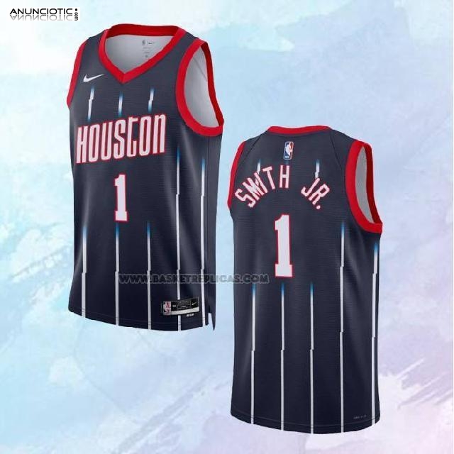 NO 1 Jabari Smith JR. Camiseta Houston Rockets Ciudad Negro 2022-23