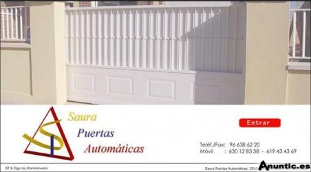 Saura Puertas Autom&aacute;ticas, especialista en Puertas Autom&aacute;ticas.