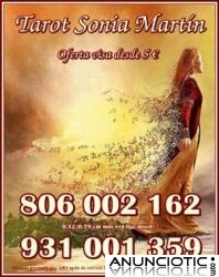 TAROT DE SONIA MARTIN VISA 5� 10 MIN. TAROT BARATO S&Oacute;LO 0,42 CM. 