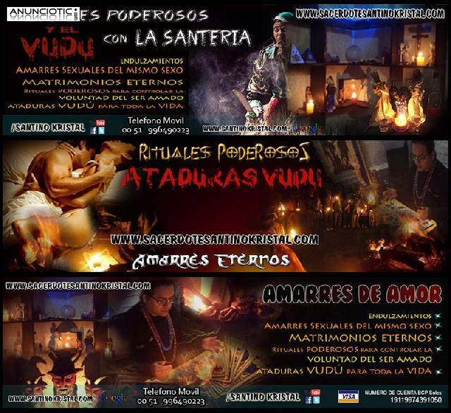 ATADURAS VUD&Uacute;, HECHIZOS de AMOR, DOMINO A TU PAREJA