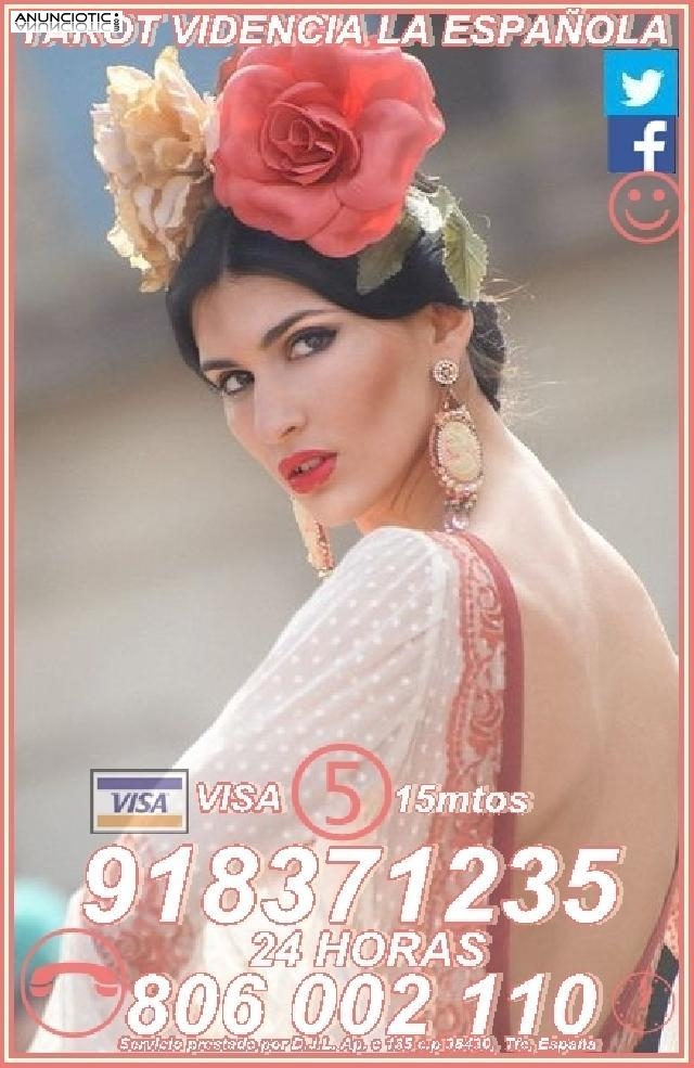 tarot de espa&ntilde;a LA ESPA&Ntilde;OLA 918 371 235 desde 5� 15 mtos, las 24 horas a su