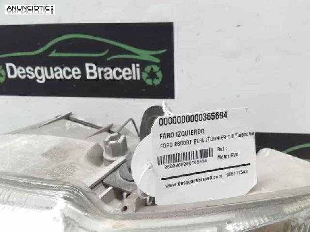 Faro izq. de ford - escort