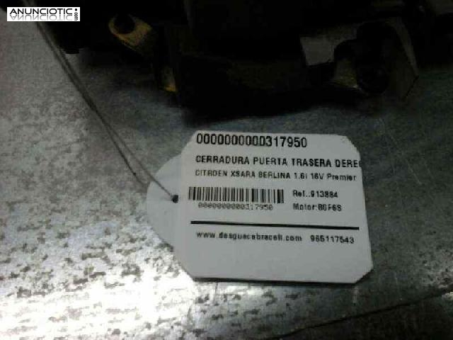 Cerradura puerta trasera derecha 913884