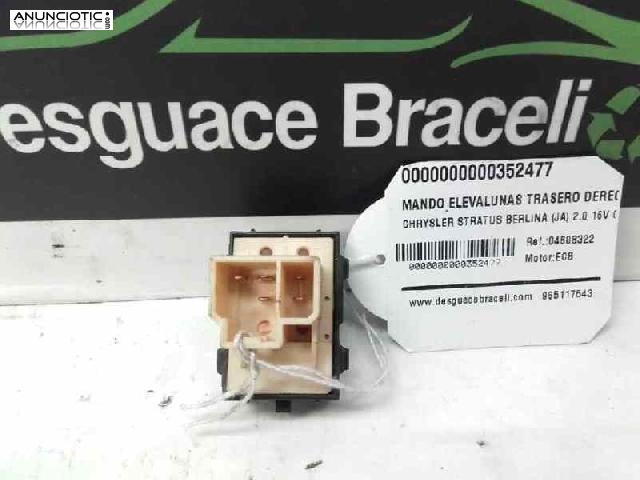 Mando elevalunas trasero derecho