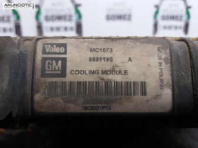 1158343 radiador opel agila b&aacute;sico