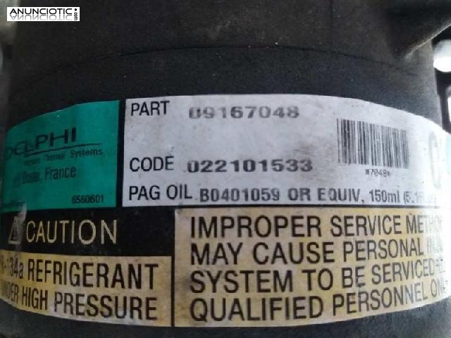 1158293 compresor opel agila b&aacute;sico