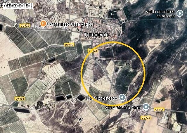 Venta terreno rustico con nave de 150 m2 agua y luz