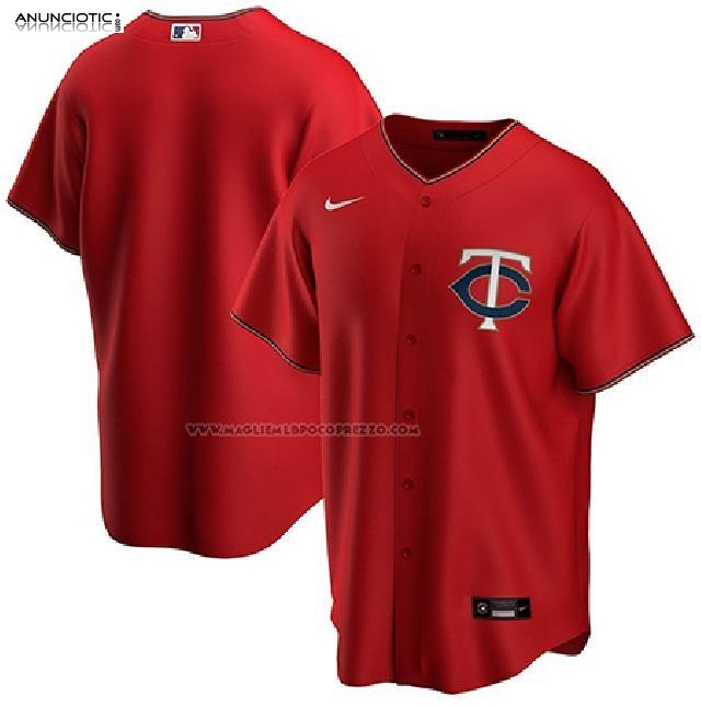 Camiseta Beisbol Hombre Minnesota Twins Alterno Replica Rojo