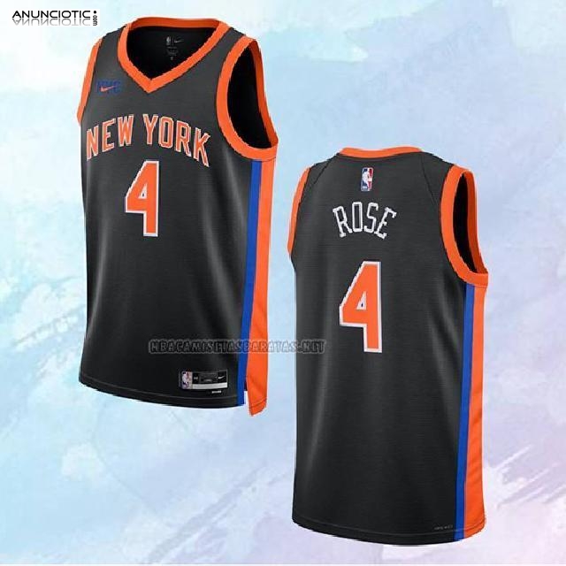 NO 4 Derrick Rose Camiseta New York Knicks