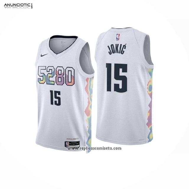 Camiseta Denver Nuggets Nikola Jokic #15 Ciudad 2024-25 Blanco