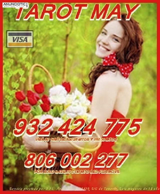 Tarot economico May Visa 932 424 775  desde 5� 15 mtos, las 24 horas a tu d
