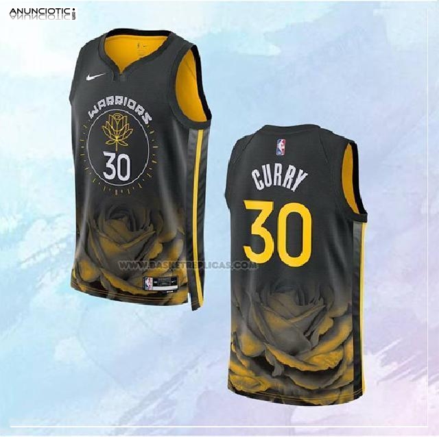 NO 30 Stephen Curry Camiseta Golden State Warriors Ciudad Negro 2022-23