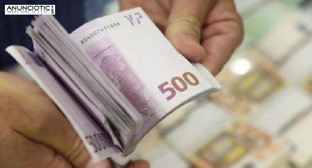 Oferta de pr&eacute;stamo entre individuo serio en 72 h como m&aacute;ximo