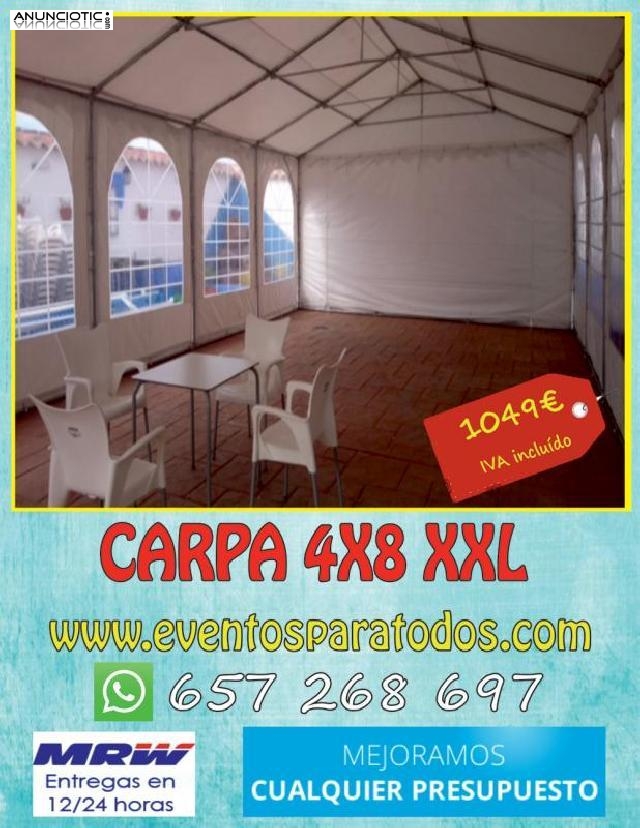 Carpa xxl 8x4 a 1049 euros  iva inclu&iacute;do