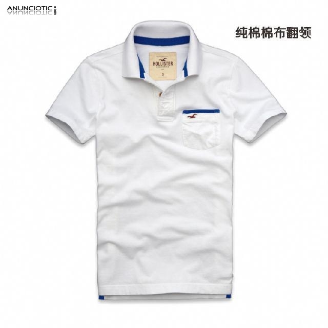 Camiseta hombres y mujeres Paul solapa de algod&oacute;n de manga corta