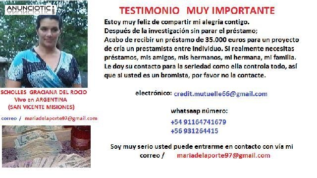 Cr&eacute;dito y financiamiento r&aacute;pido y serio entre individuos dentro de las 48 h