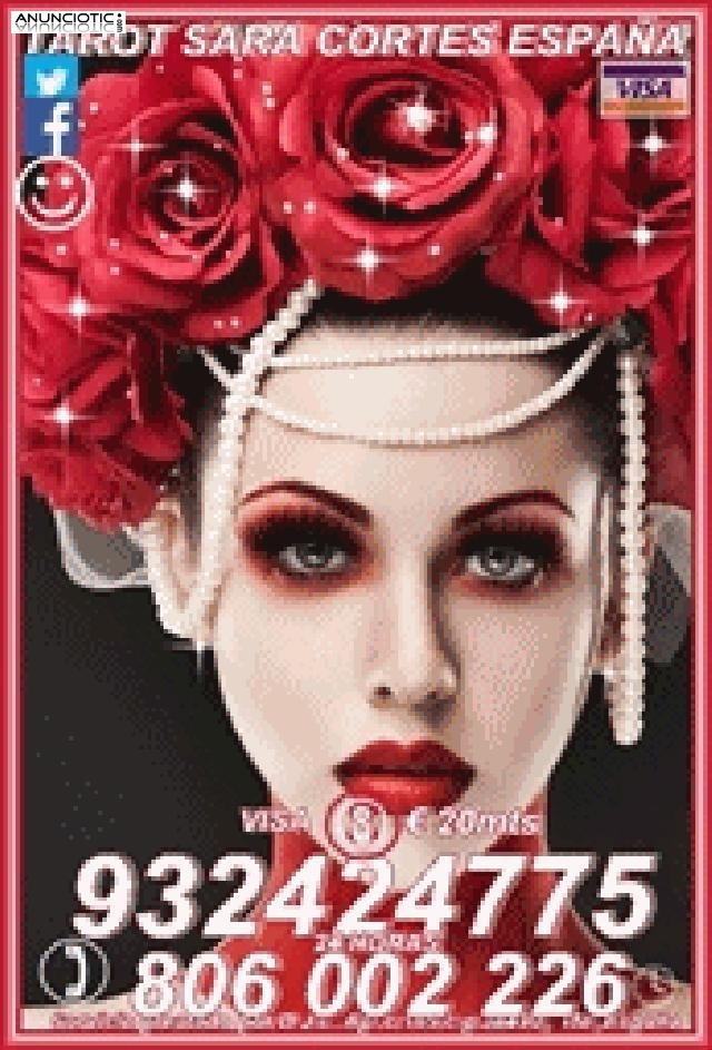 Tarot Visa  Sara Cortes 932 424 775  desde 5� 15 min, 8� 20mts 10