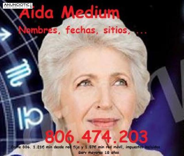 Aida, vidente natural, sin preguntas. Mdium &uacute;nica. 806 474 203