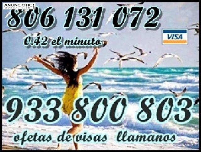 tarot visa econ&oacute;mico 5 euros 15 mtos. 806-131-072 solo 0,42cm 