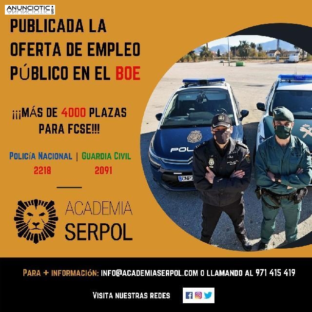 OPOSICIONES POLIC&Iacute;A NACIONAL Y GUARDIA CIVIL