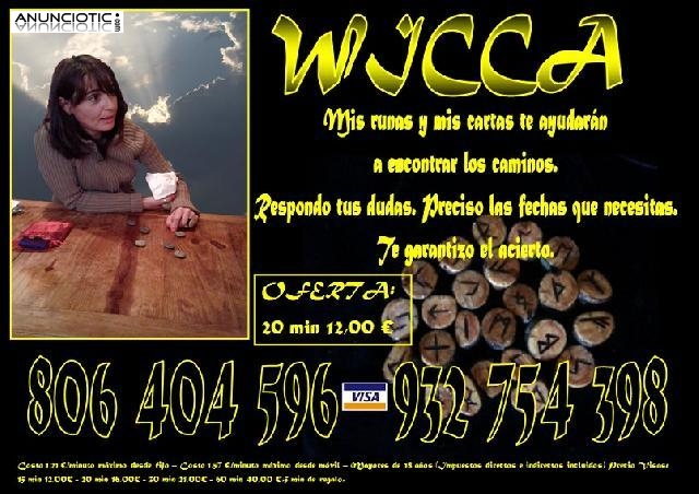 Vidente Wicca, tarot con ofertas muy econ&oacute;micas. 806 404 596.
