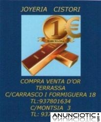  JOYERIA CISTORI COMPRA D�OR Y RELLOTGES D�OR ROLEX Y CARTIER