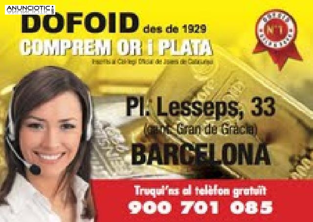 Oferim el millor preu del mercat, DOFOID-LESSEPS et dona m&eacute;s per les teves jo&iuml;es.