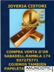   JOYERIA CISTORI COMPRA VENTA D�OR RELLOGES  Y GUARDEM EL SEU OR 