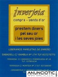  INVERJOIA CISTORI COMPRA D�OR PRECIO SEG&Uacute;N COTIZACION DIARIA 