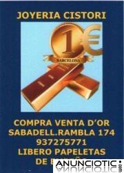  CISTORI COMPRA VENTA D�OR RELLOGES  D�OR LIBRERO PAPELETA DE EMPE&Ntilde;O